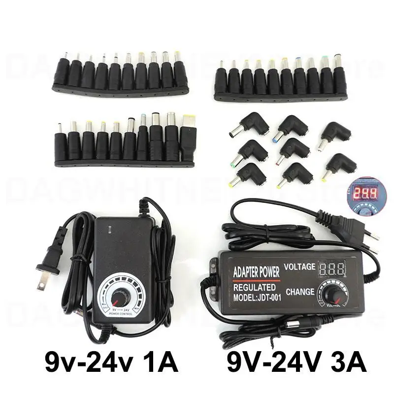 Регулируемый универсальный адаптер зарядного устройства 9 В-24 В 12 24 1 А 3 Вт 72 AC 220 с