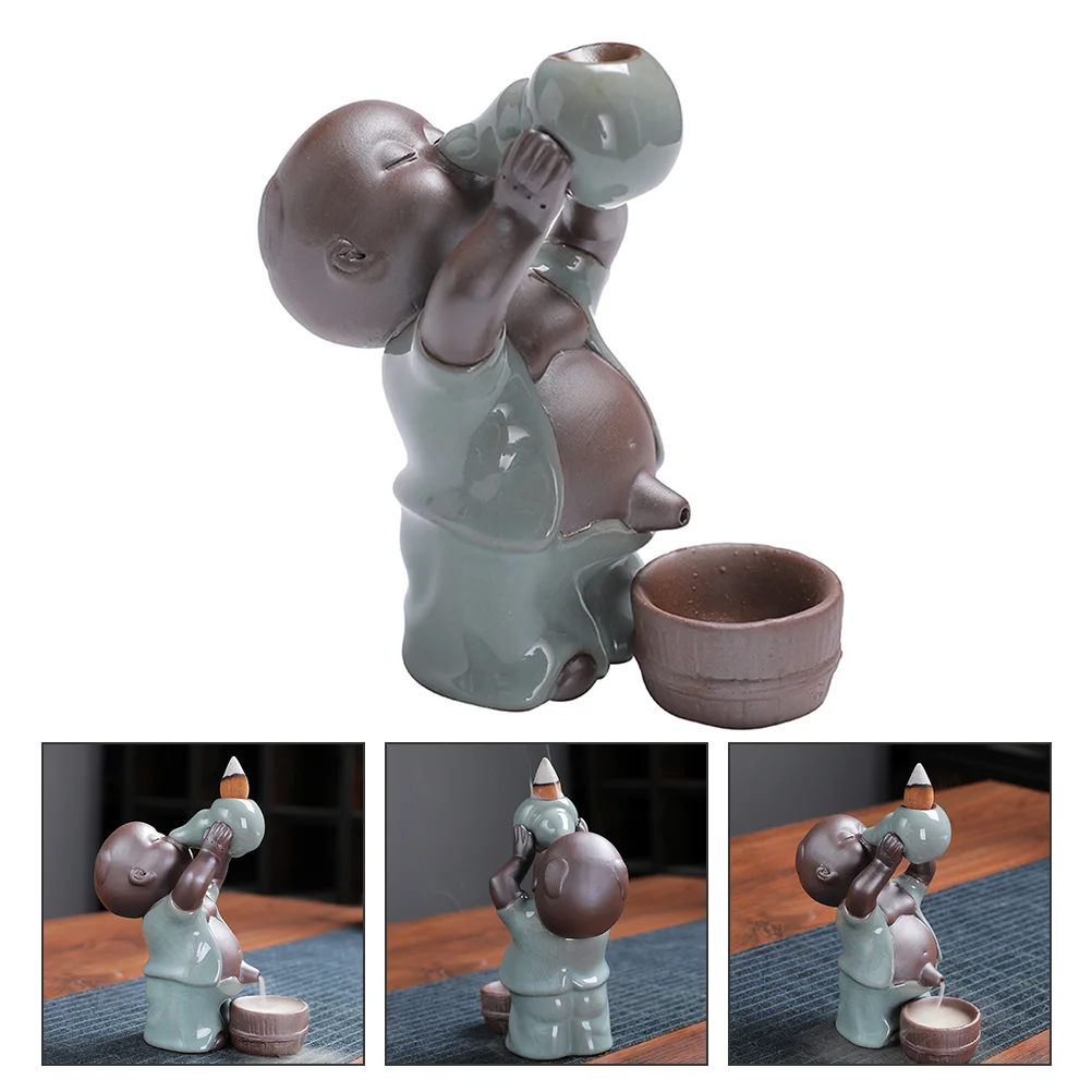 

1pc Temple Monk Creative Yoga Diffuser Holder Aroma Furnace