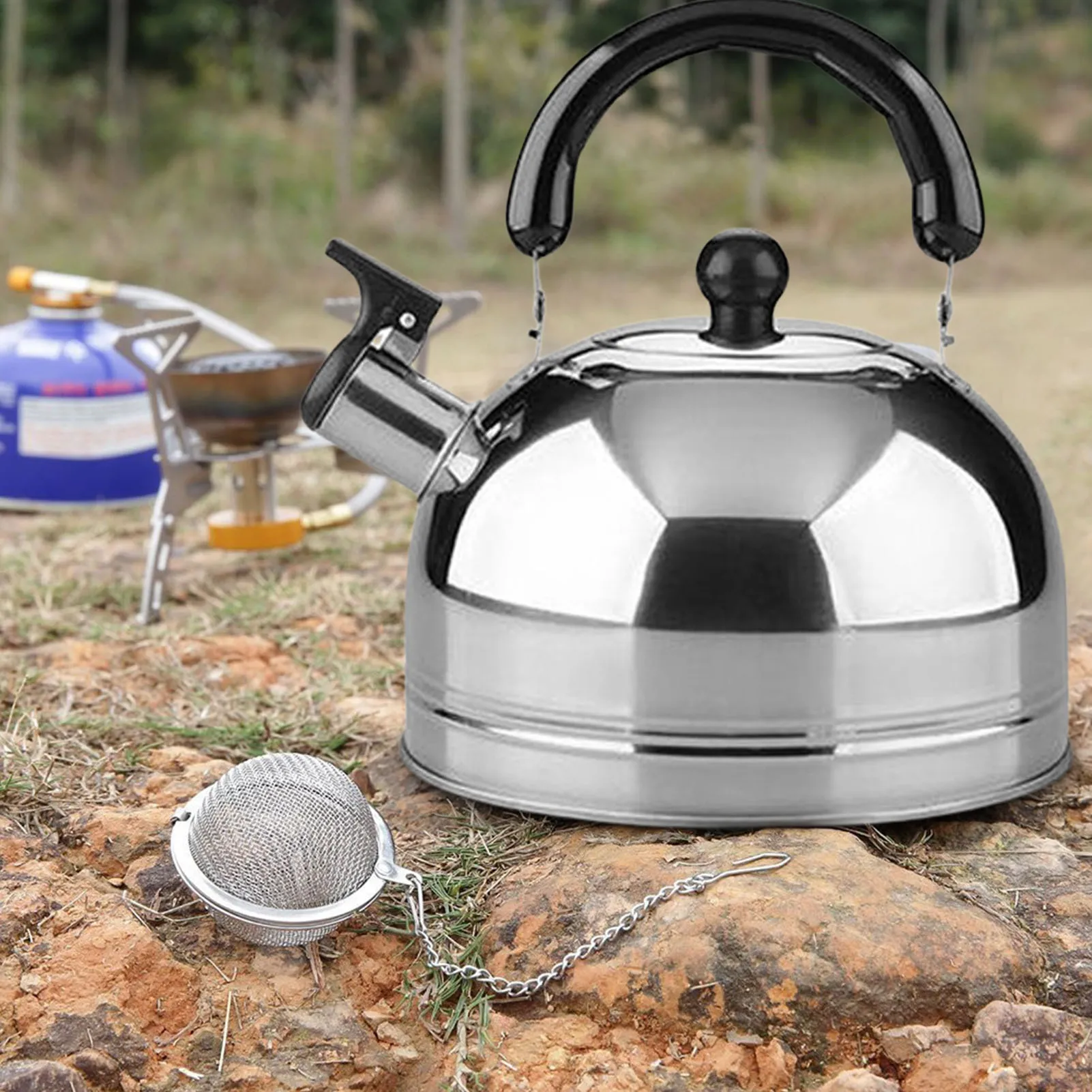 

Tea Kettle Whistling Stainless Steel Teakettle For All Stovetop With Ergonomic Handle And Straight Pour Spout 3L Whistling