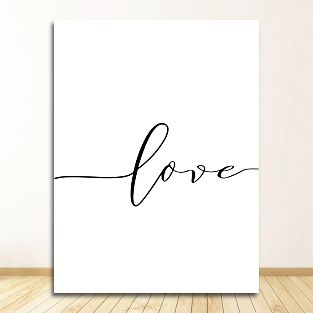 

Печать скандинавских настенных картин для гостиной, постер с любовью, пара, держащаяся рук, картина, черно-белая настенная живопись, холст, минималистский стиль