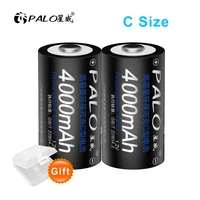 palo 1 12 pcs c size rechargeable battery type c lr14 battery 1 2v ni mh 4000mah low self discharge rechargeable c battery