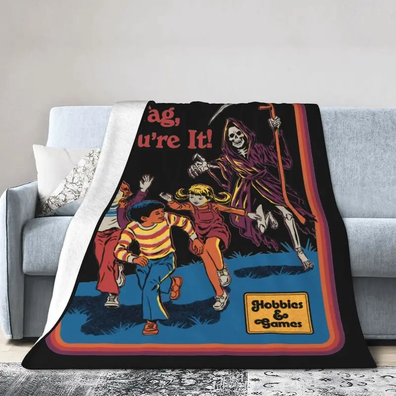 

The Death Blanket 3D Print Soft Flannel Fleece Warm Dead Skull Throw Blankets for Travel Bedding Couch Bedspreads