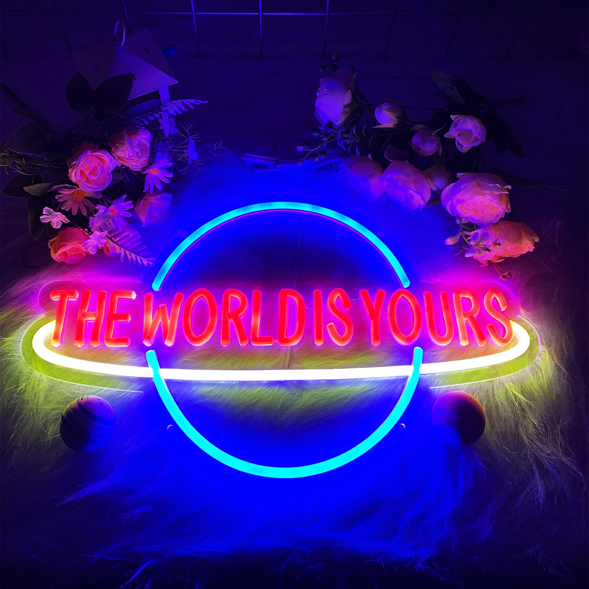 WORED-это ваши неоновые огни зеленые Значки для вечеринки украшения комнаты