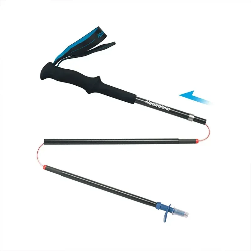 Naturehike ST08 153-173g Трости Сверхлегкие 4 секунды Складные регулируемые треккинговые