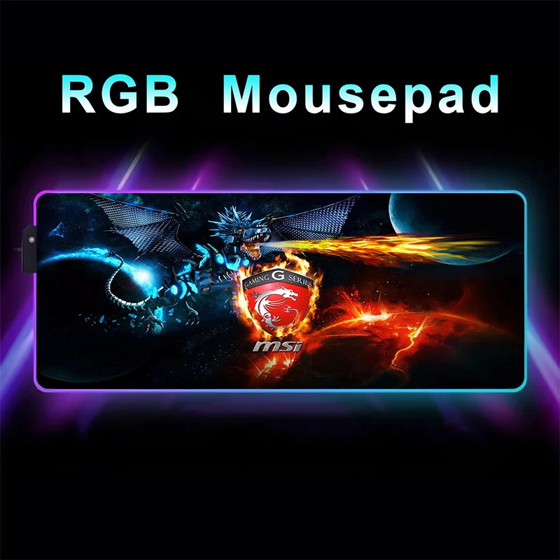 

Коврики для мыши MSI, игровой коврик для мыши, клавиатура для ПК, кабинета, Настольный коврик, игровые аксессуары, коврик Xxl, ковер с аниме Rgb, большие компьютерные скоростные мыши