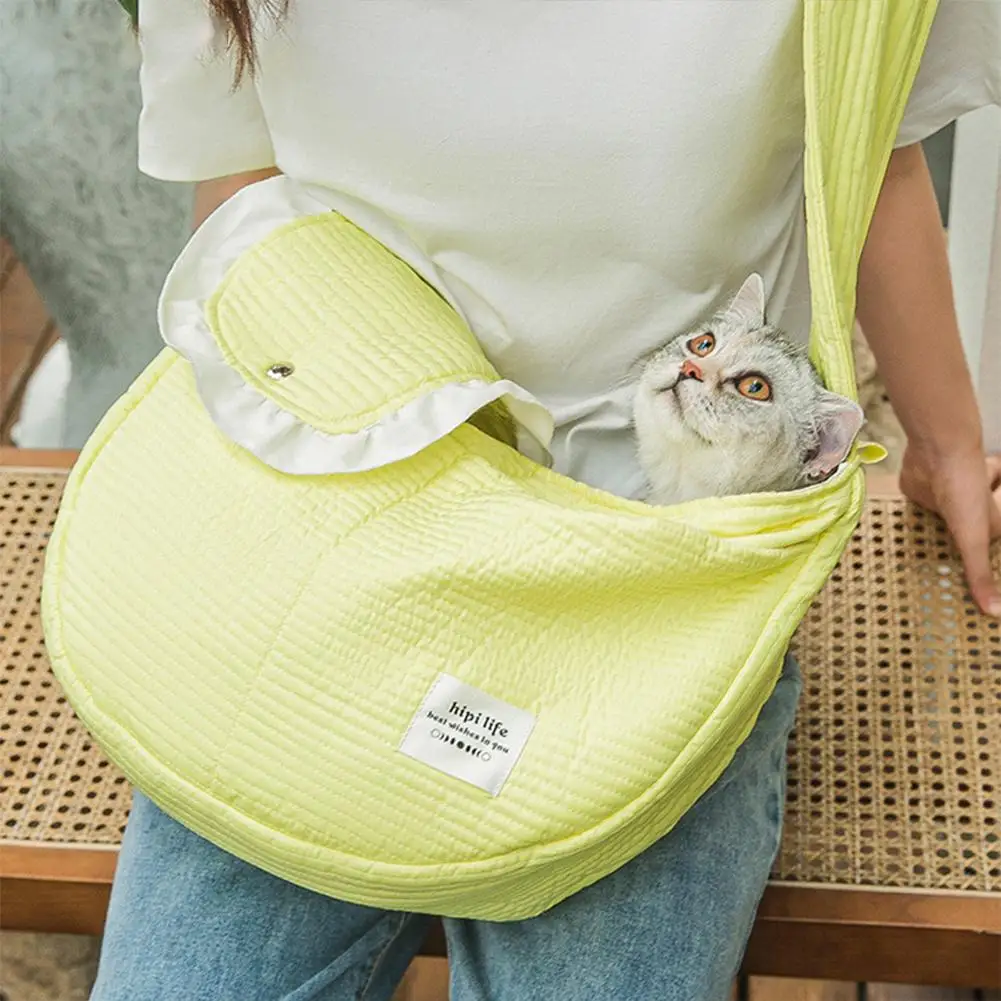 

Cat Carrier Bag Portable Breathable Large Capacity Outing Bag Kitten Puppy Shoulder Bag Pet Supplies