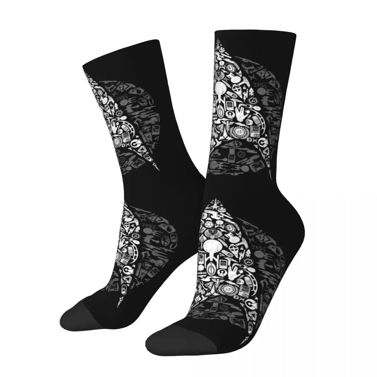

Осенне-зимние классные Мужские Женские носки со звездами и знаками впитывающие пот баскетбольные Носки