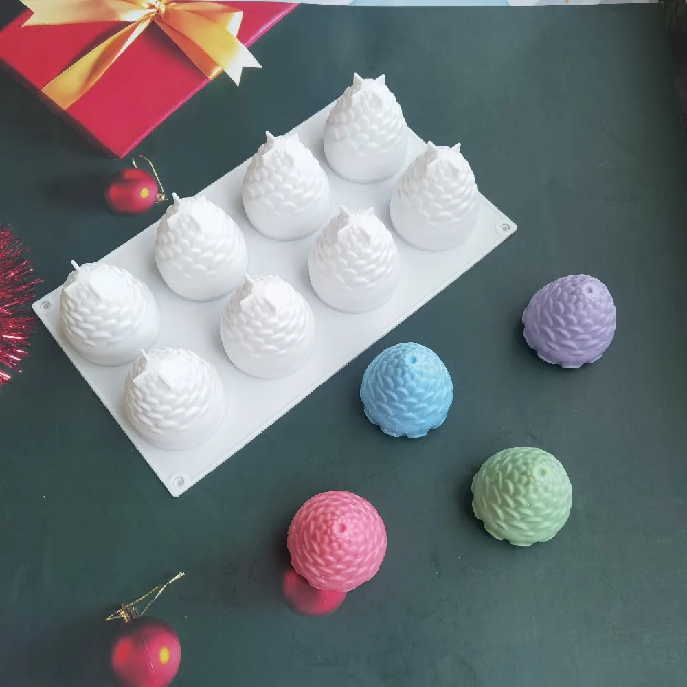 

Christmas Pine Cone Silicone Candle Mold 3D Diy Handmade Aromatherapy Candles Soap Beeswax Mould Kitchen Cake Making Tools