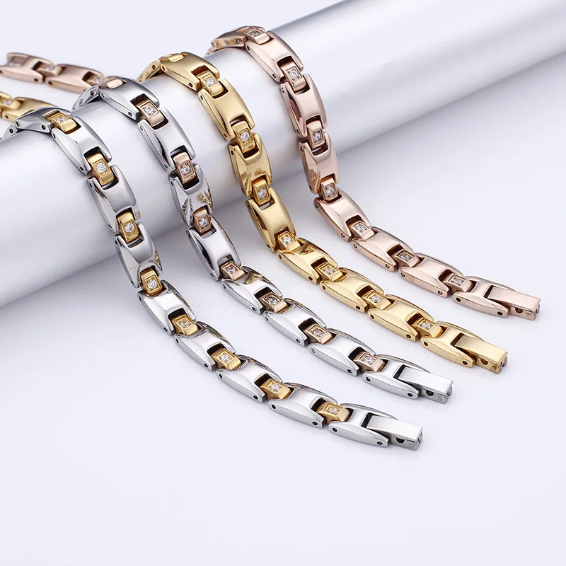 

Women's Bracelet Stainless Steel Link Bangles for Lovers Jewelry