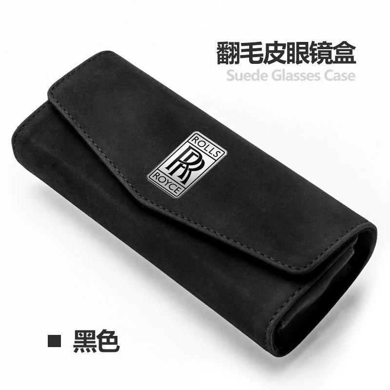 

Замшевый автомобильный чехол для очков, держатель для солнцезащитного козырька, ящик для хранения солнцезащитных очков, зажим для Rolls Royce Phantom Ghost Wraith, аксессуары для интерьера