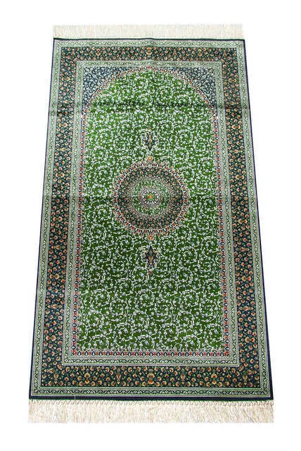 

IQRAH İpekşah Silk Prayer Rug-Green Color