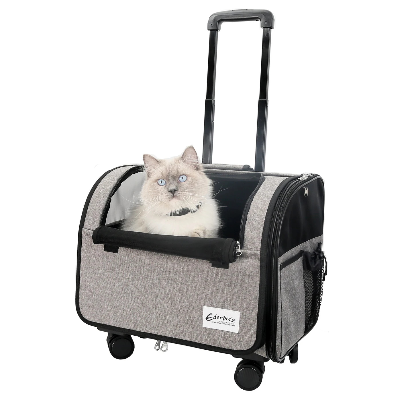 Pet Dog Cat Trolley Rolling Luggage 4 Universal Wheels Pet Stroller Animal Travel House Suitcase Pet Wheel Carrier