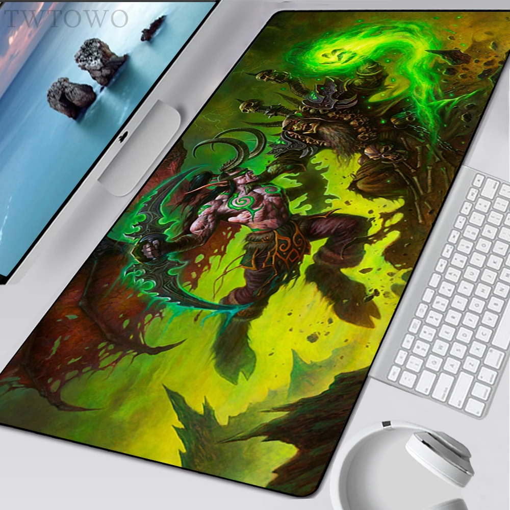 

World of Warcraft Illidan Mousepad Computer XXL New Custom Mouse Mat Desk Mats Gamer Carpet Office Natural Rubber Mouse Mat