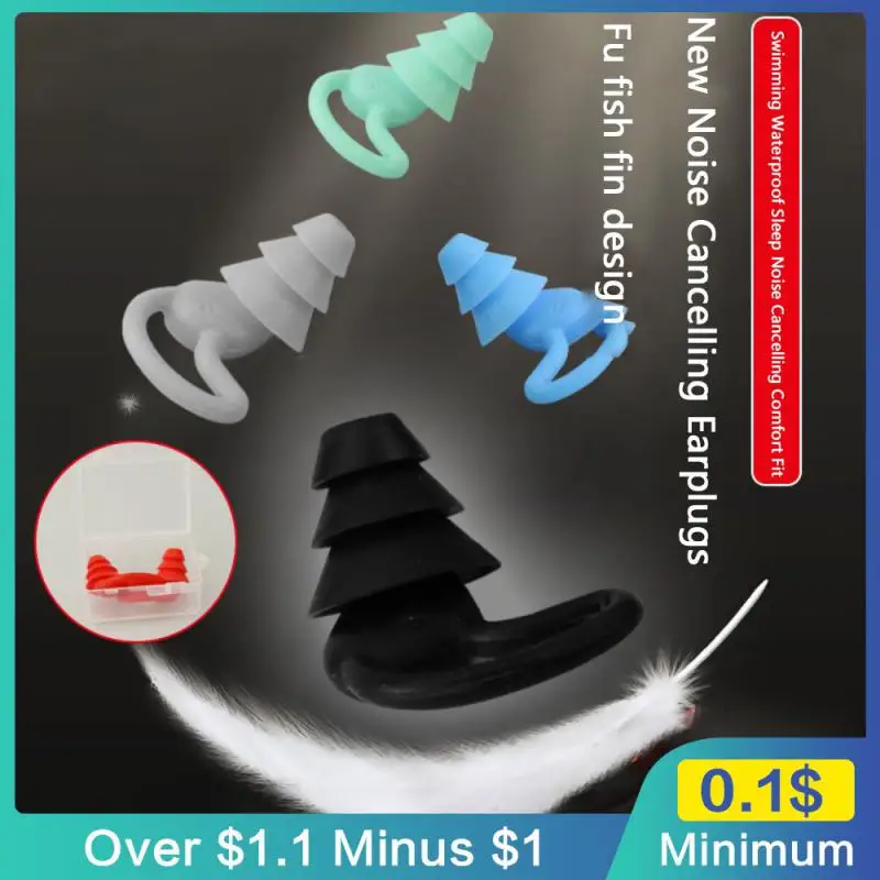 

Silicone Earplugs Shark Fin On-ear Design Comfort Sleep Earplugs Playing In Water Swimming Earplugs Environmentally Friendly Fit