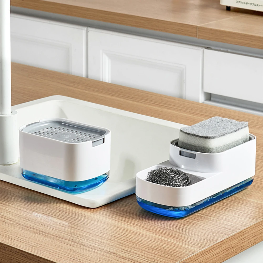 

Manual Press Liquid Soap Box Detachable Automatic Soap Dispenser for Kitchen Countertop Soap Holder Bathroom Soap Dish In Stock