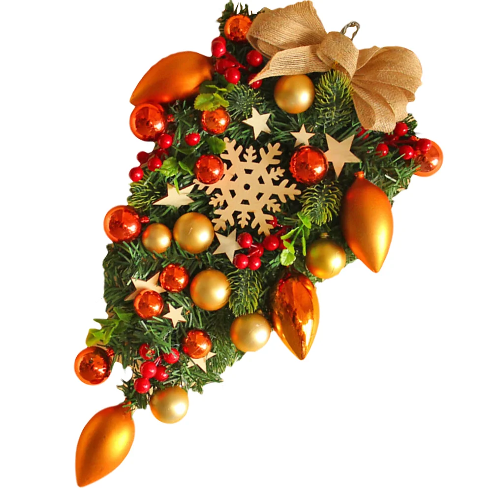 

Christmasteardrop Door Wreath Garland Front Hanging Holiday Railing Stairway Wallstair Prelit Artificial Hanger Fallpine Tree