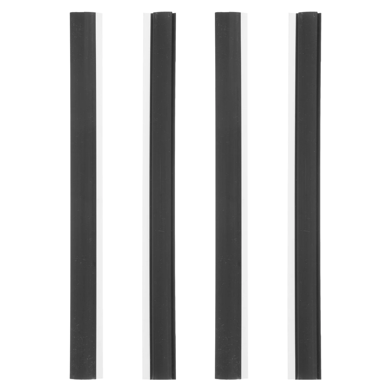 

4 Pcs Rubber Lip Replacement Dustpan Adhesive Strip Stripping Edge Insert Strips