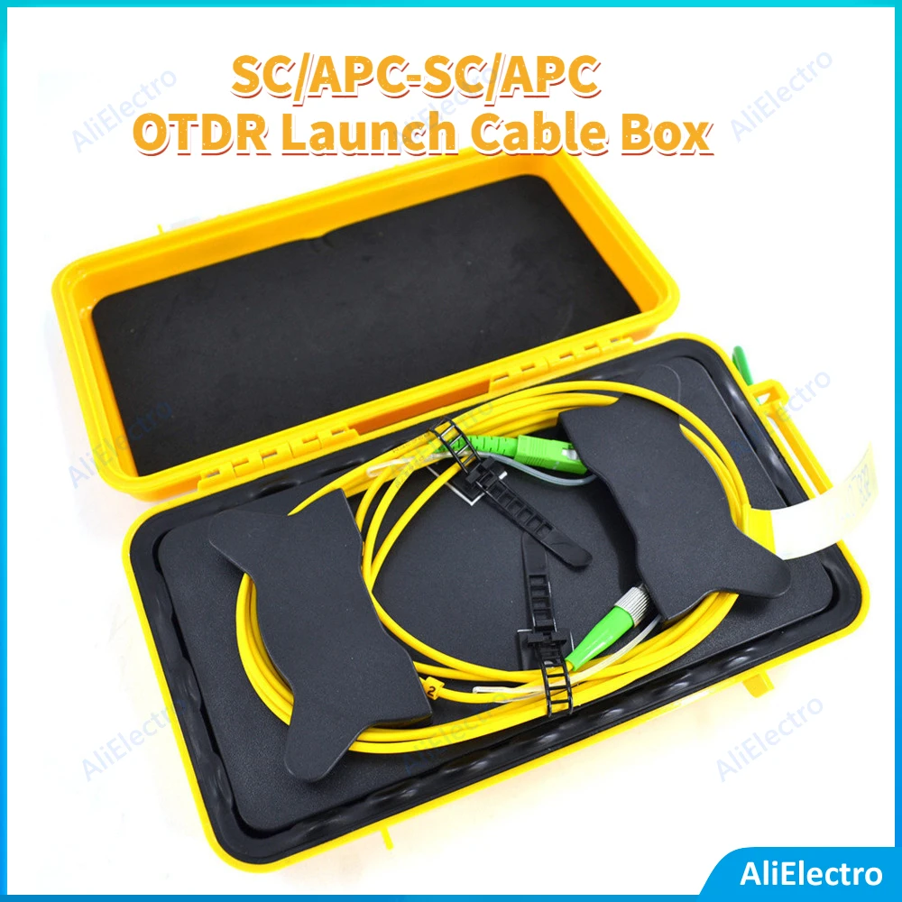 SC/APC-SC/APC OTDR Launch Cable Box OTDR Dead Zone 500M Eliminator Fiber Rings Fiber Optic SM 1Km 2Km 1310/1550nm Free shipping