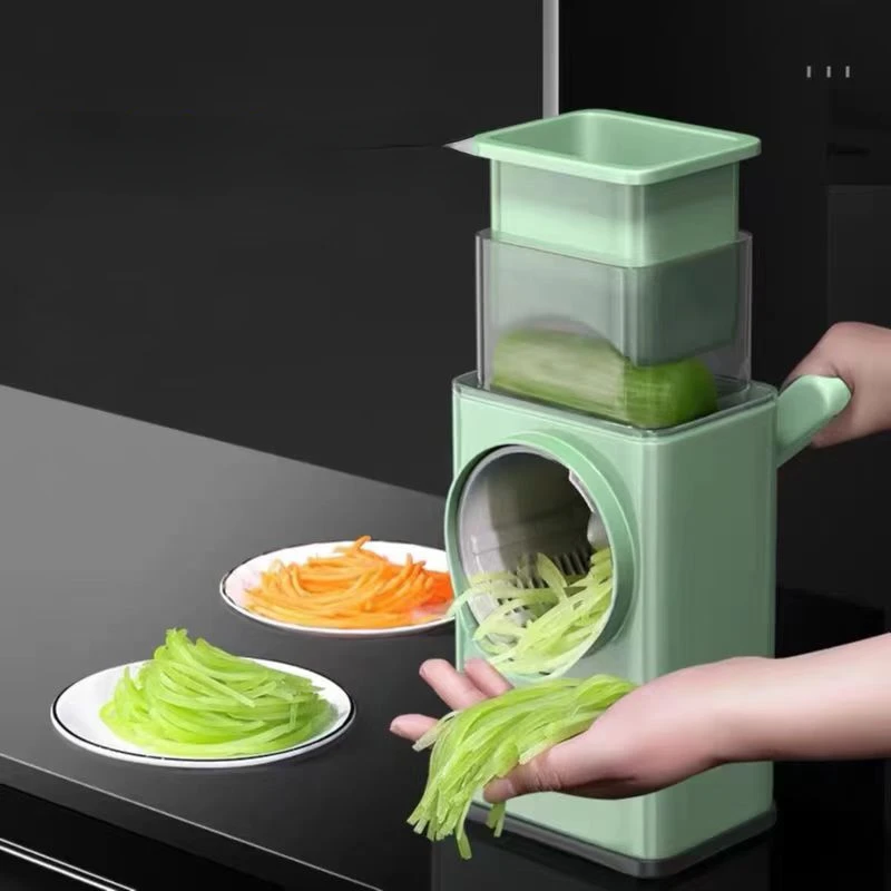 

Green Multifunctional Vegetable Cutter Potato Slicer Carrot Grater Kitchen Gadgets Steel Blade Kitchen Cutting Tool Vegetable