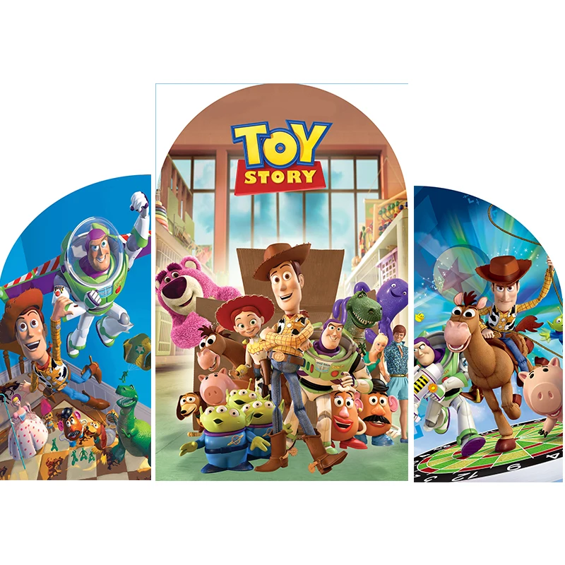 

Disney Toy Story Arch Backdorp Chiara Wall Party Decoration Cartoon Cowboy Woody Boys Birthday Party Background Arched Banner