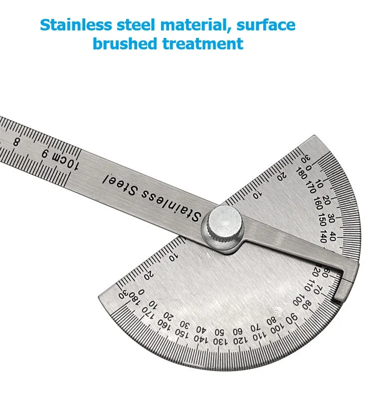 0-180 ° линейка для столярных работ транспортир из нержавеющей стали угол 0-150 мм