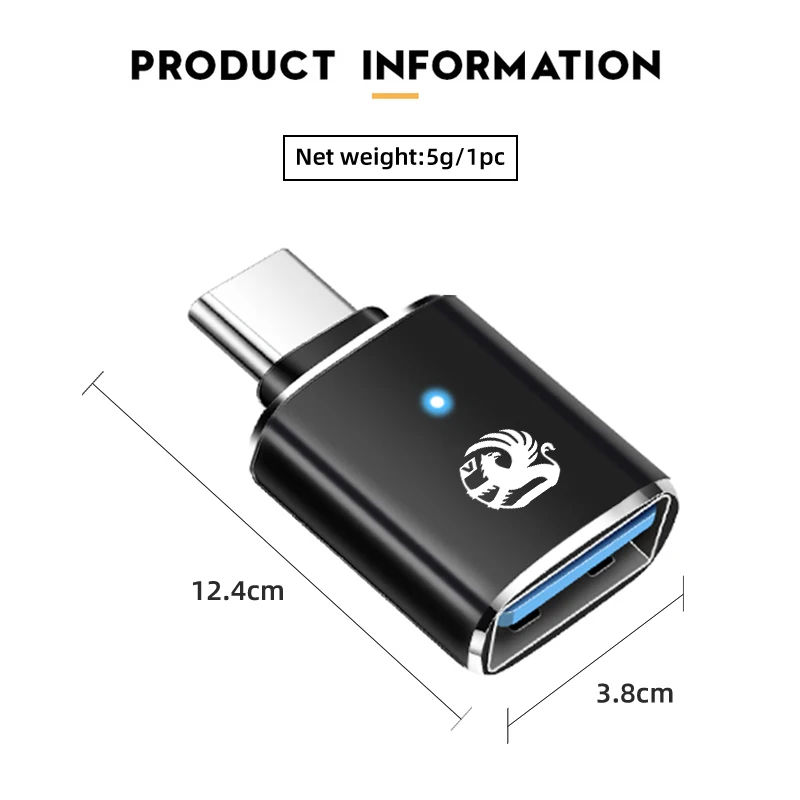 Автомобильный преобразователь интерфейса Type-C в USB зарядный адаптер для Vauxhall VXR