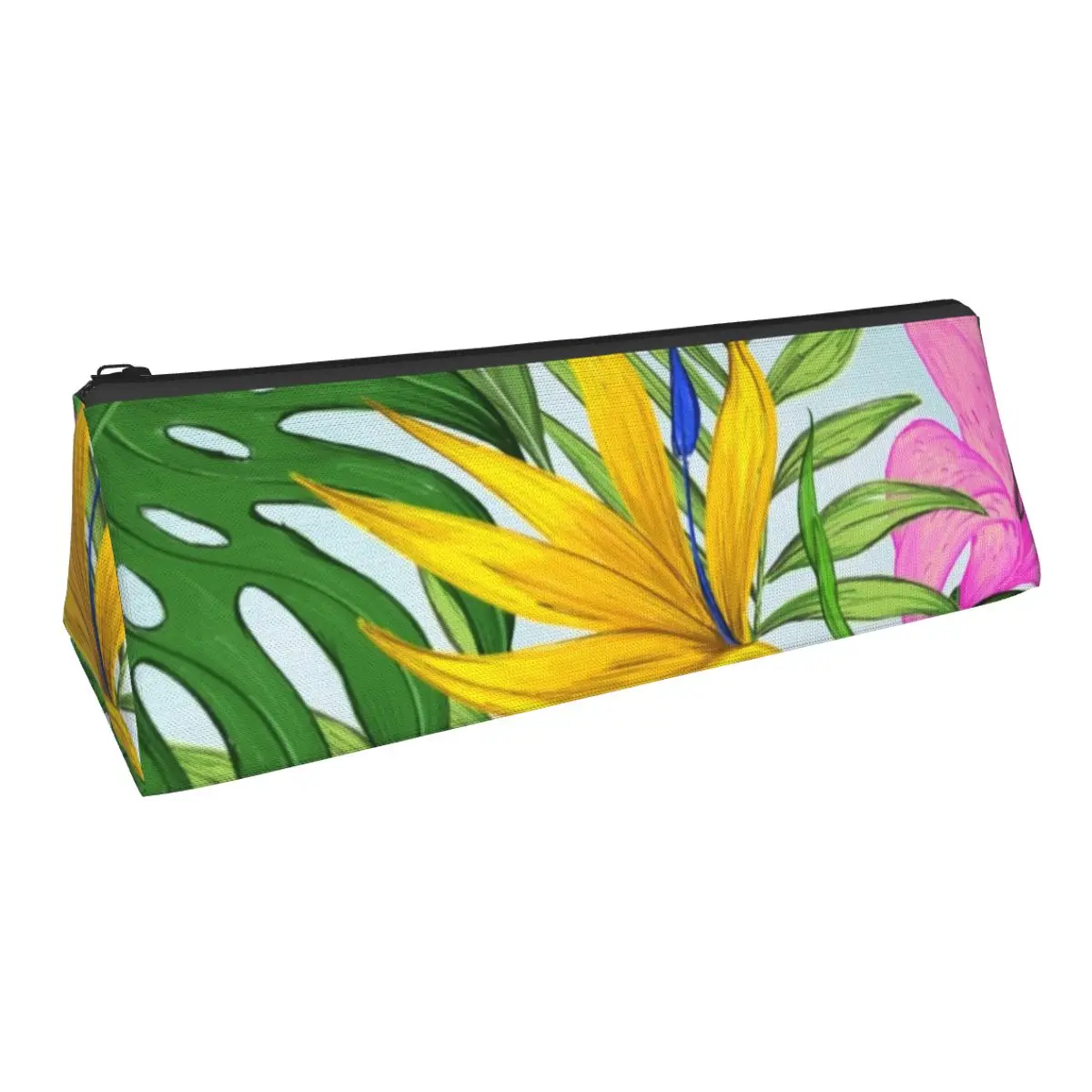 

Чехол с рисунком пальмовых листьев, Гавайский Цветочный милый пенал, канцелярские принадлежности для детей, сумка для ручек на молнии