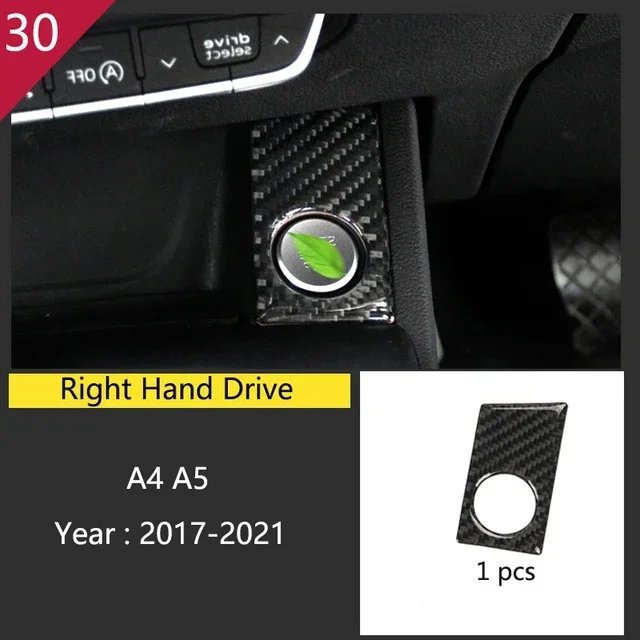 

Внутренняя кнопка переключения из углеродного волокна, подлокотник, светильник для чтения, наклейка для украшения Audi A4 A5 B9, аксессуары