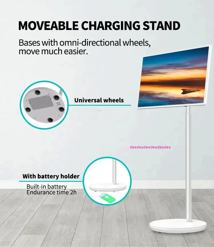 Leaderhub 32-дюймовый сенсорный экран Rk3399 Andro 10 System Incell Smart TV с подставкой и