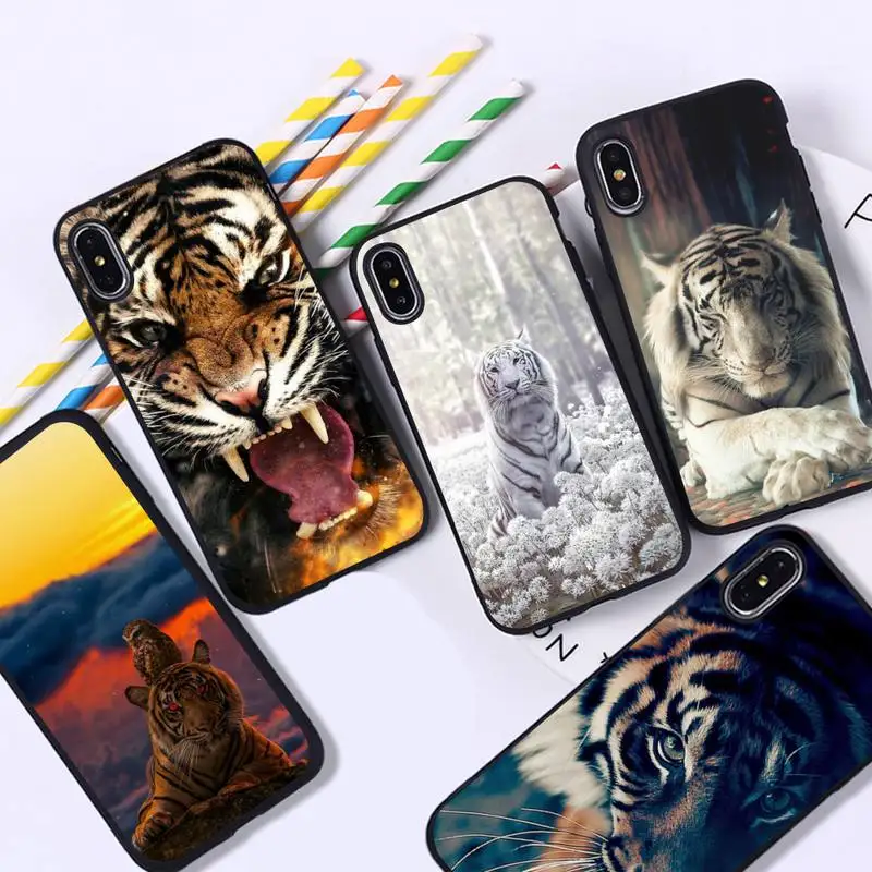 

Lion Tiger Animal Phone Case for iPhone 11 12 13 Mini Pro Max 8 7 6 6S Plus X 5 SE 2020 XR XS Funda Case