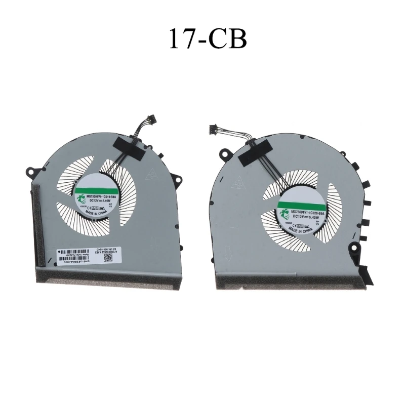

CPU GPU Cooling Fan for OMEN 17-CB 17-CB0030NR CB0070NR 17T-CB0000 Laptop