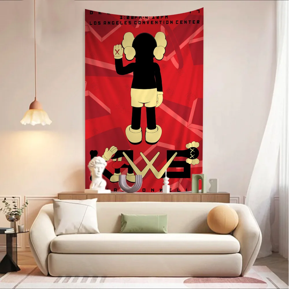 Abstract Graffiti Anda Pop Cute Bear Anime Tapestry Hanging Tarot Hippie Wall Rugs Dorm Home Decor