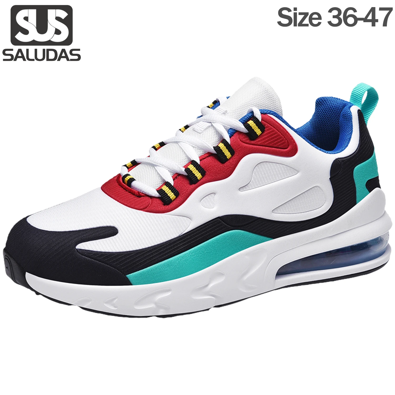 

SALUDAS Men Sneakers Air Running Shoes Tennis Women Sports Sneakers Athletic Workout Gym Basketball Non Slip Sneakers Size 36-46
