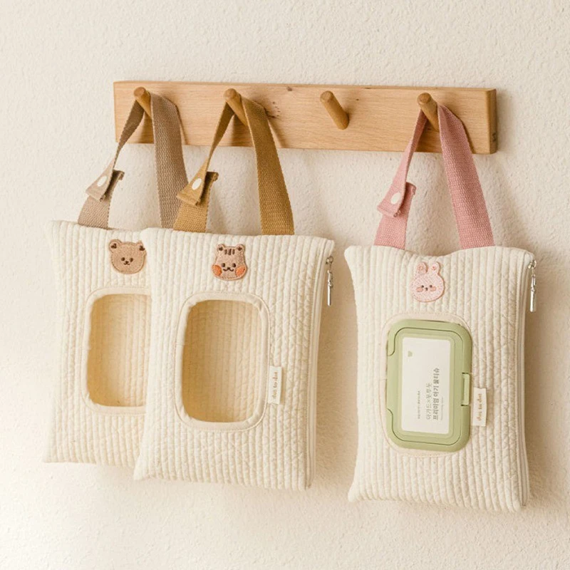 Чехол-книжка с мультяшными животными детский контейнер для хранения салфеток