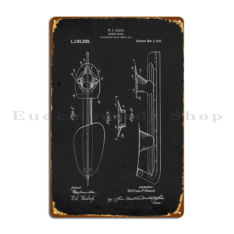 

Hockey Skate 1915 Metal Sign Pub Wall Wall Custom Customized Garage Tin Sign Poster