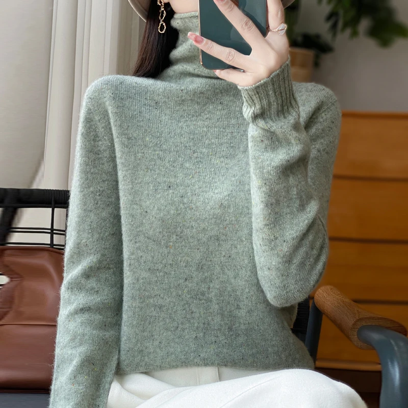 DjzDsm новинка осенне-зимнего сезона 100% Женский пуловер из чистой шерсти с ворсовым