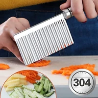 stainless steel potato wavy edged knife kitchen accessories kitchen gadget vegetable fruit cutting tool french fries machine hot