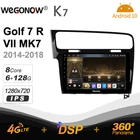 Автомобильный радиоприемник Ownice K7 6G + 128G для Volkswagen Golf 7 R VII MK7 2014 - 2018 android 10,0 BT 5,0, атмосферная лампа 360 4G LTE 1280*720
