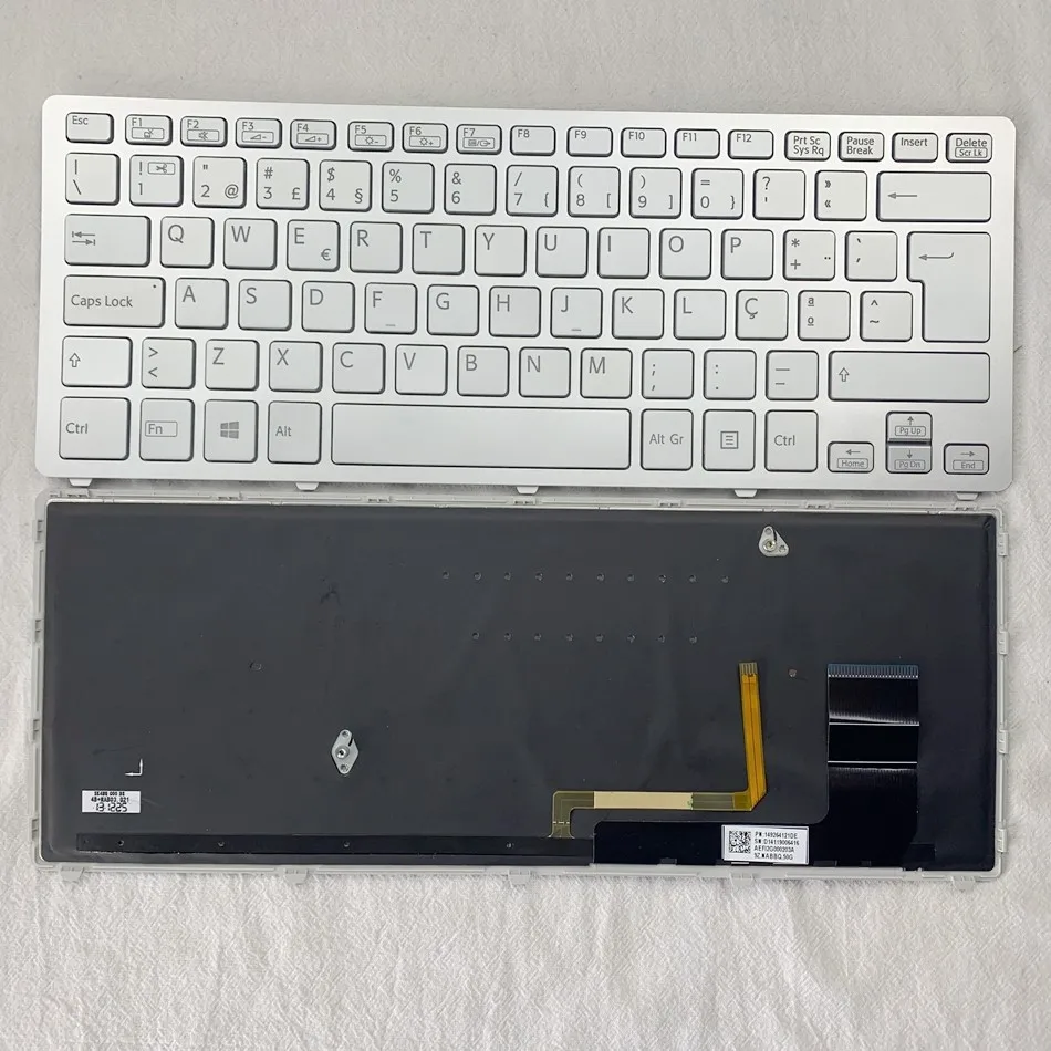 Португальская клавиатура с подсветкой для ноутбука Sony SVF14N Vaio Fit 14N SVF14N100C SVF14N13CXB