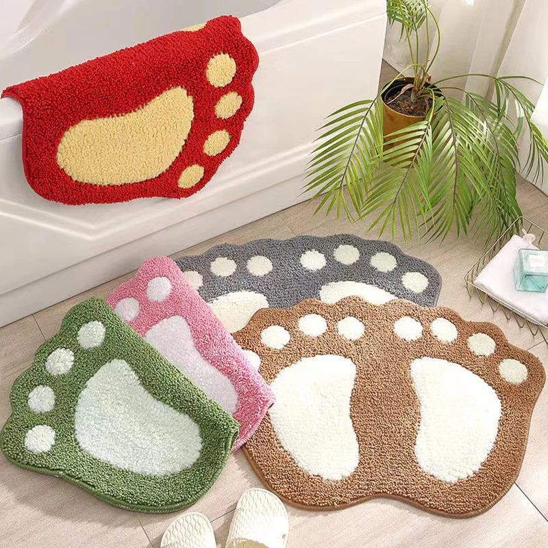 

40*60CM Big Feet Bath Toilet Mat Bathroom RugsArea Rugs Carpet Doormat Floor Mat Absorbent Mats Foot Pad Rug