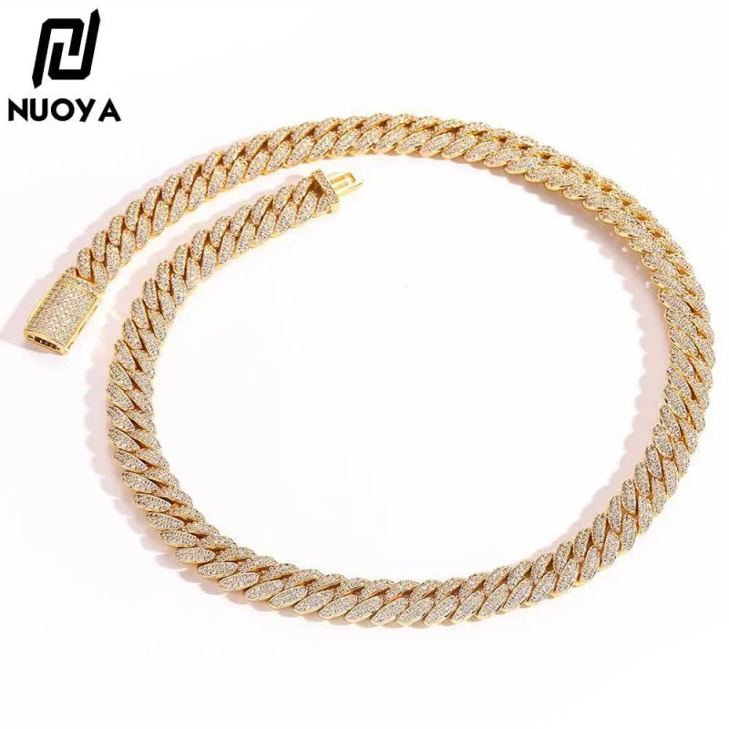 Европа и Америка крутое ожерелье в стиле хип-хоп оптовая продажа 10 мм двухрядный