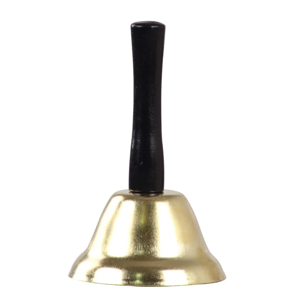 

Wood Handle Metal Hand Call Bell Ringing Hand Bell Musical Percussion Hand Bell