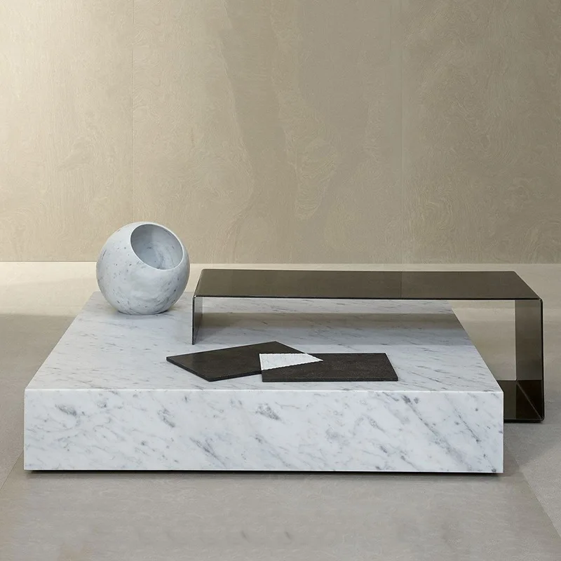 

Мраморный квадратный журнальный столик, скандинавский светильник, роскошная простая модель, мягкое украшение для комнаты, гостиной, квадра...