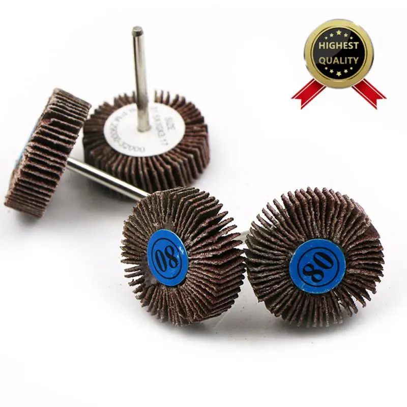 

80 Grit Grinding Sanding Sandpaper Flap Wheel Discs 3.0mm Durable Shank Shutter Polishing Wheel For Dremel Rotary Abrasive Tools