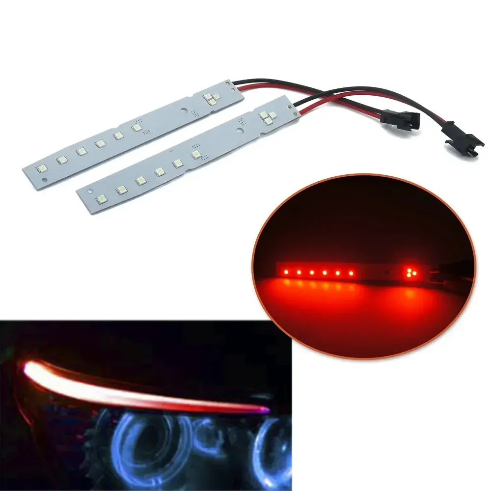 

Для BMW E60 LCI 5 серии M5 550i 528i 2008 2009 2010 светодиодный светильник для бровей автомобиля SMD полоски для век фара для бровей красный белый