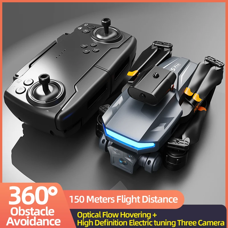 

Drone 4k HD Dual Camera Gesture Photography Optical Flow Localization All Sides Obstacle Avoidance Brushless Drone Toys Gifts