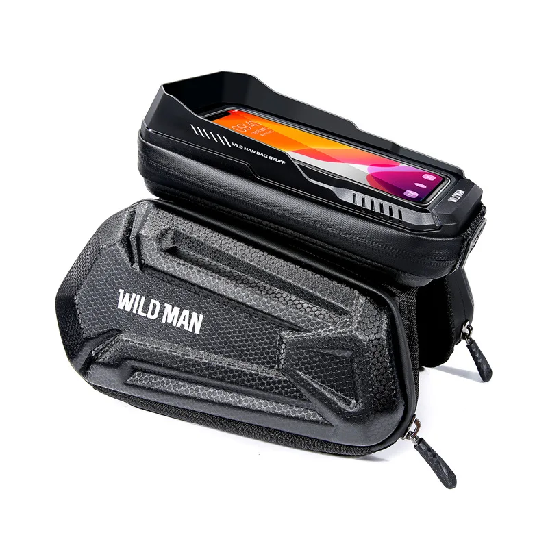 

WILD MAN EVA hard shell touch screen tube bag front beam cross-border saddle bag MTB bike bags mobile phone bicycle Accesorios