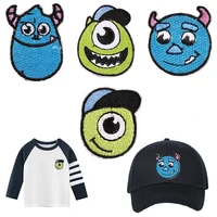 iron on patch monsters university cartoon embroidery small appliques adhesive adhesive decorative patching clothing accessories