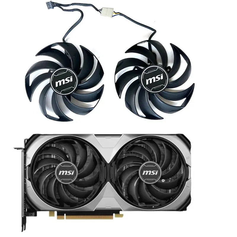 95 мм Новый MSI GeForce RTX4060 4060ti 4070 VENTUS 2X черный сменный вентилятор графической карты OC