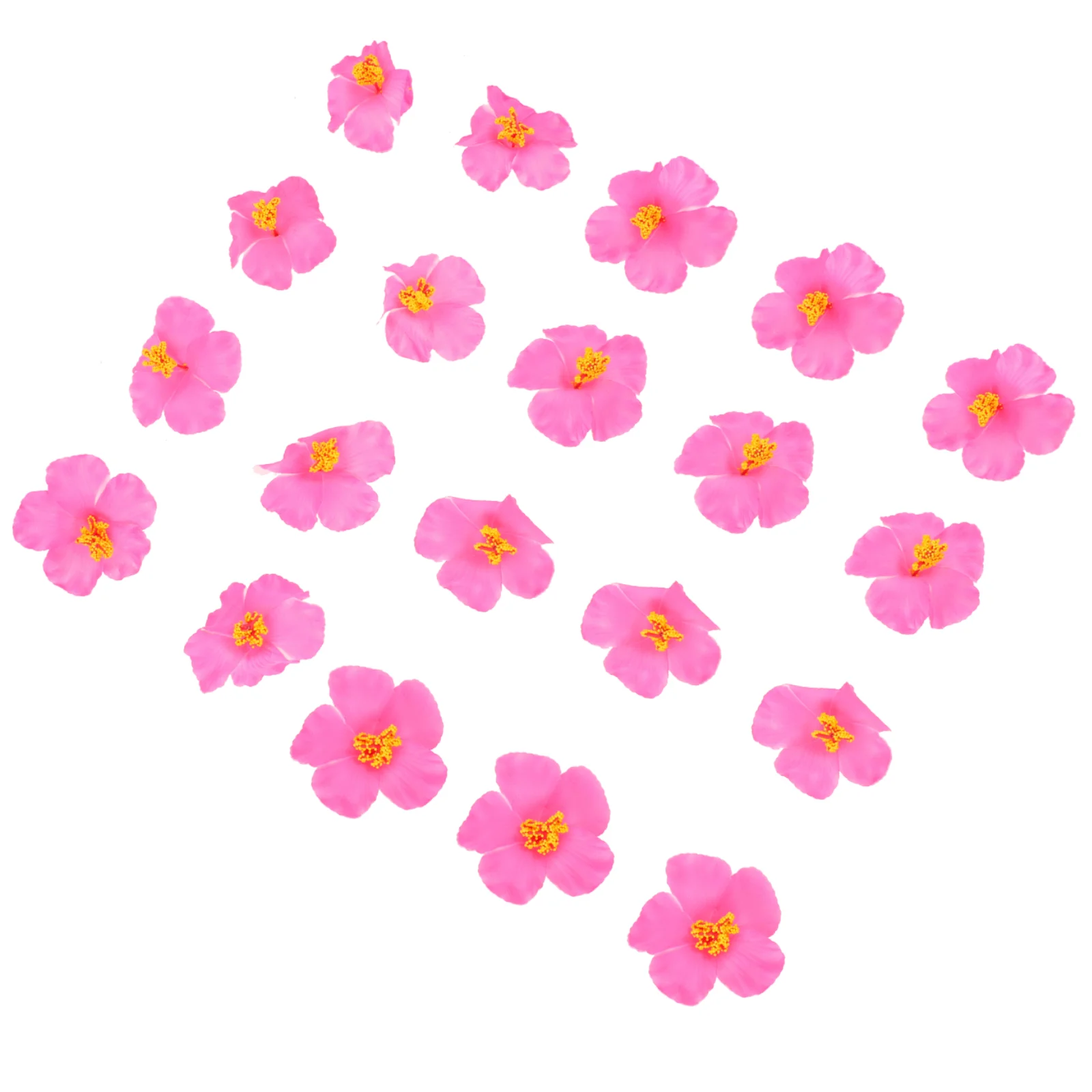

Hibiscus Flowers Artificial Flower Decoration Fake Head Faux Tropical Hawaiiantabletop Petal Bouquet Party Wreath Garland Favors